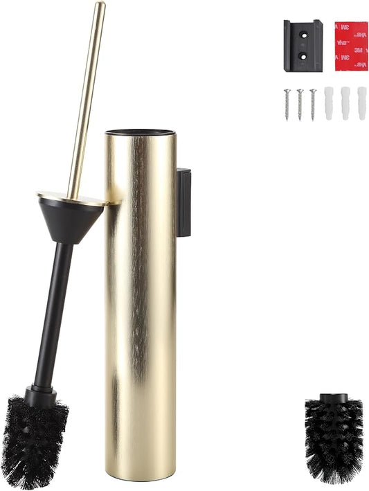 Wall Mounted Brushed Gold Toilet Brush by KLDKLD