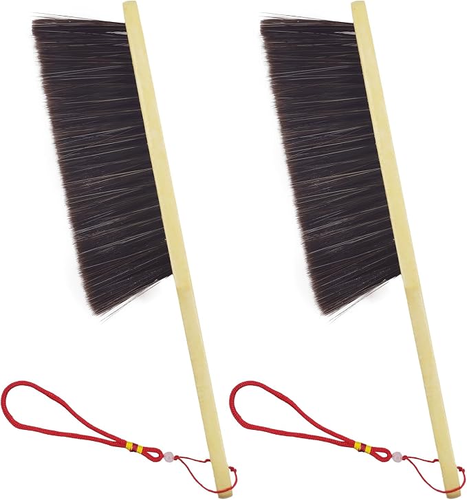 2 Piece Wooden Hand Broom, Dust Brush, Bench Brushes, Soft Bristles, Long by HIQU+and+HIST