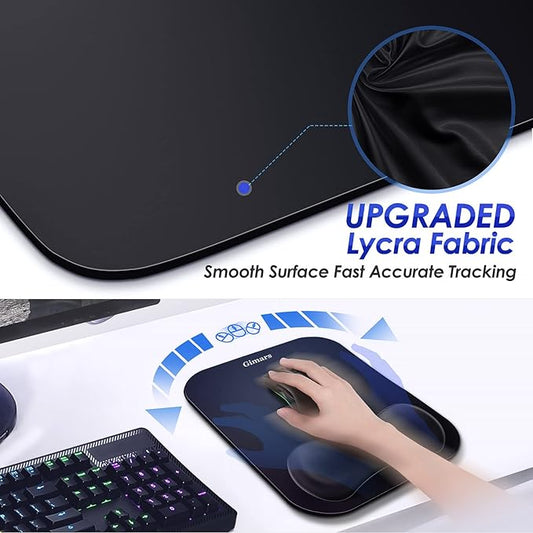 Gimars Large Smooth Superfine Fibre Memory Foam Ergonomic Mouse Pad Wrist Rest - Image 2