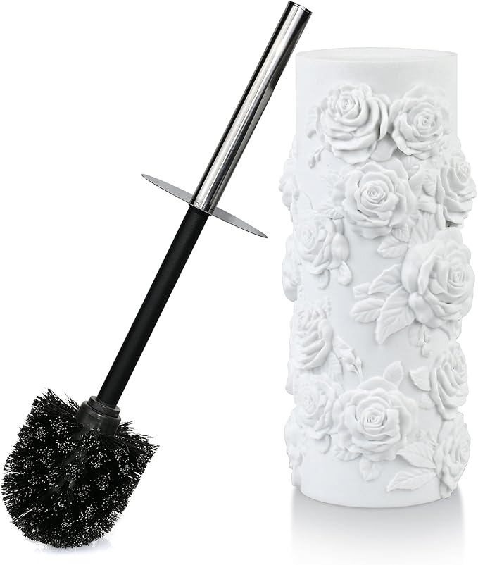 Toilet Brush and Holder Set for Bathroom, Stylish and Durable Cleaning Tool by IndecorHome