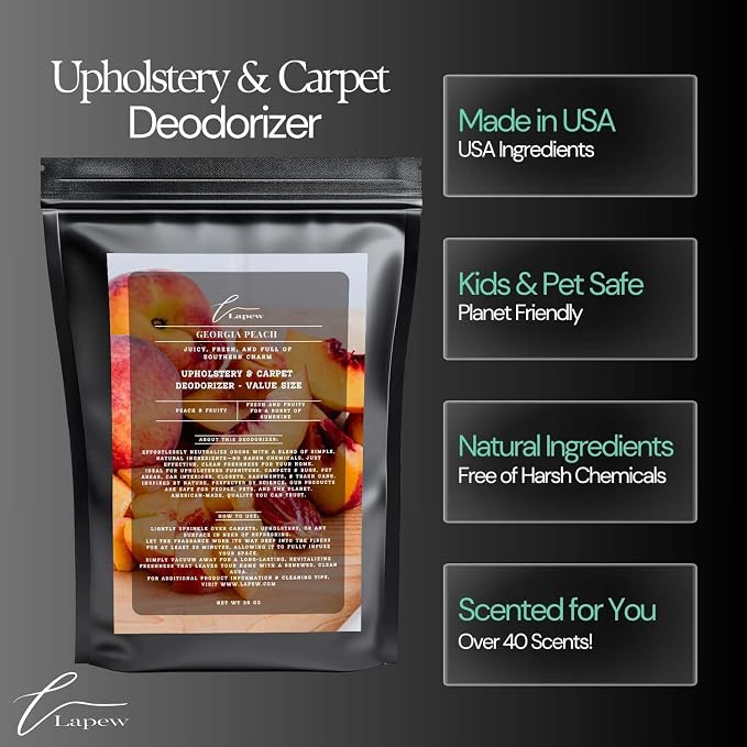 Georgia Peach Carpet Freshener Powder Refill 36 oz | Powerful Odor Eliminator - Image 5