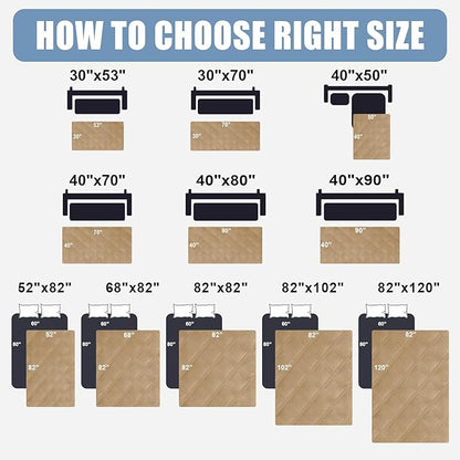 Smiry Waterproof Dog Bed Cover Blanket 40x80, Soft Reversible Pet Blanket, Washable Leakproof Cats Dogs Couch Cover for Sofa, Couch, Furniture, Lattice, Camel/Beige