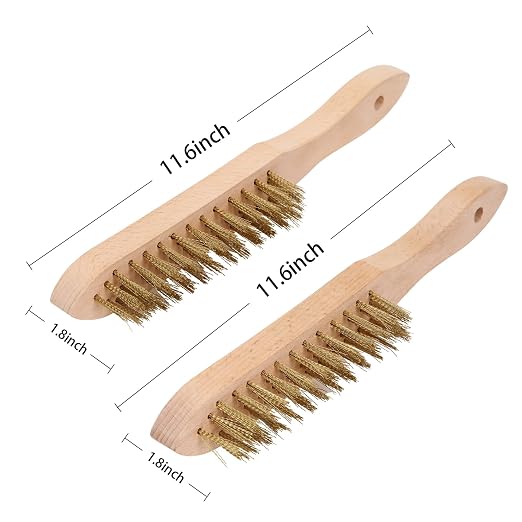 MAXMAN Brass Brush Set 2 Pcs, Wire Brushes - Image 2