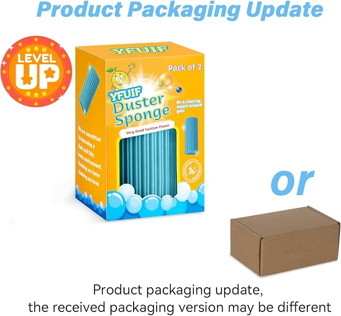 2-Pack Damp Clean Duster Sponge, Magic Sponge Eraser Baseboard Cleaner Tool - Image 4