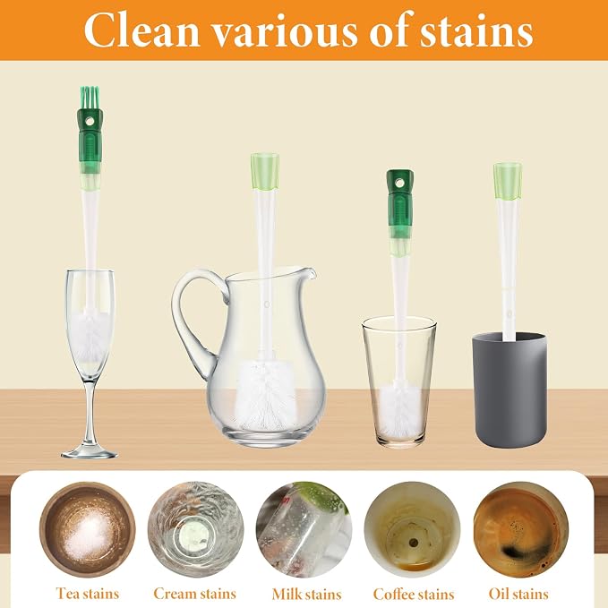 5 in 1 Water Bottle Brushes for Cleaning, Easily Cleans The Cup Mouth, and - Image 5