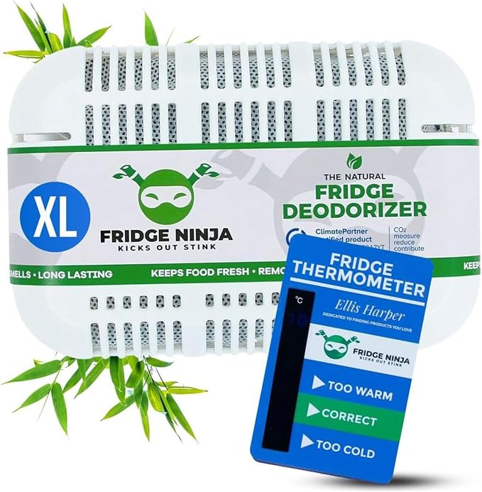 XL Pack of Refrigerator Deodorizer Odor Eliminator – Better than Baking Soda by EllisHarper