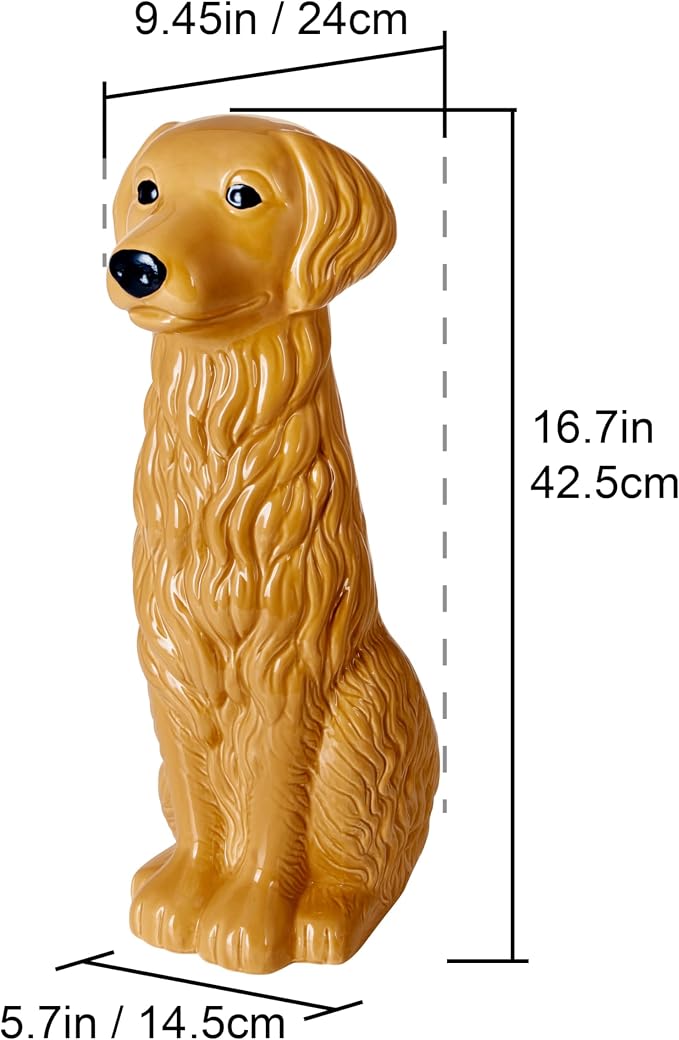 Golden Retriever Ceramic Toilet Brush Holder - Image 6