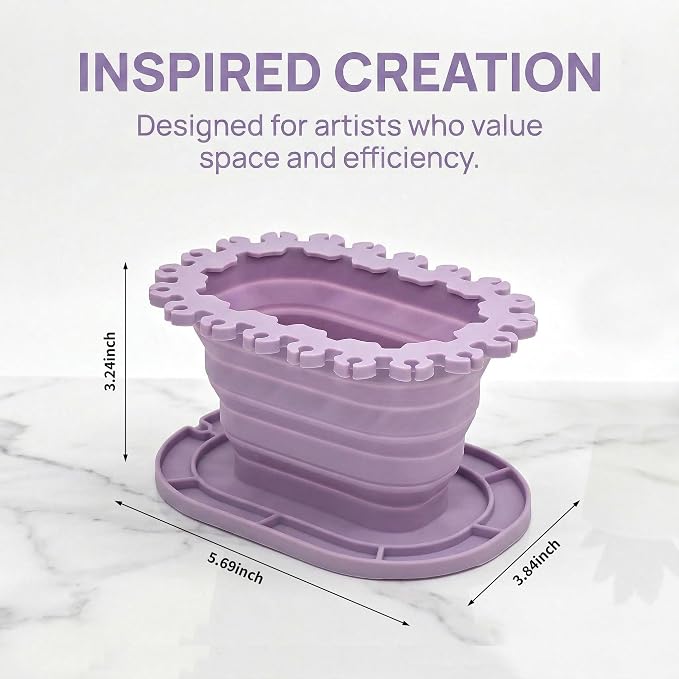 Foldable Silicone Paint Brush Cleaner Cup - Image 4