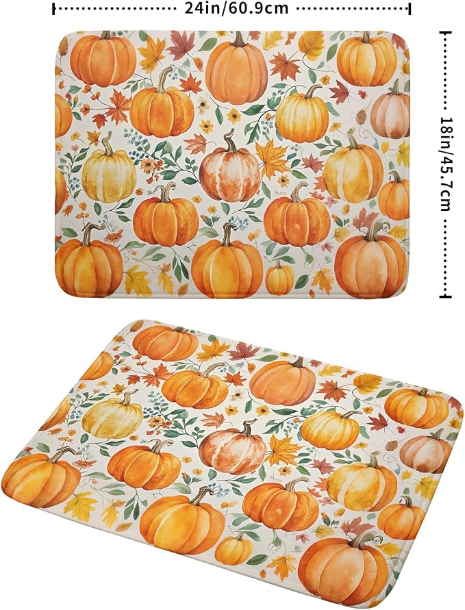 Fall Pumpkin Thanksgiving Dish Drying Mat - Image 2