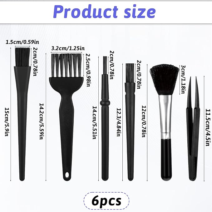 6 PCS Mini Keyboards Cleaner Brushes Kit, Small Keyboard Brush Nylon Anti - Image 3