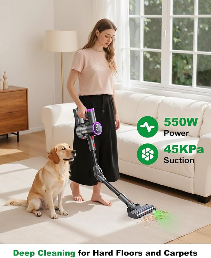 Cordless Vacuum Cleaner Bendable 6-in-1 Stick Vacuum — Lightweight - Image 2
