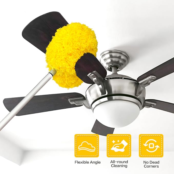 Ceiling Fan Cleaner Duster Reusable Microfiber Ceiling Fan Blade Cleaner - Image 2