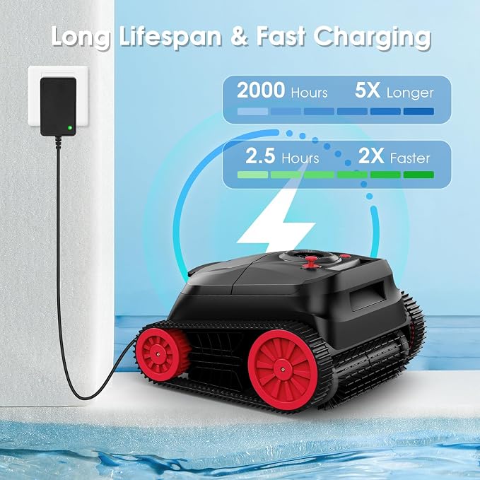 NIXBOT QP5 Robotic Pool Cleaner, Cordless Pool Vacuum - Image 7
