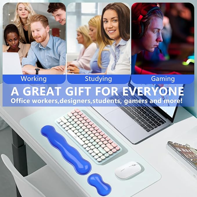 Gel Keyboard and Mouse Wrist Rest, Cute Wrist Support and Arm Support Keyboard - Image 7