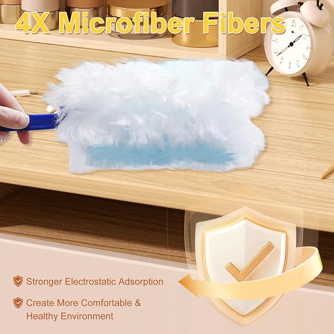 40-Piece Duster Refills, Static Dust Removal Brush Disposable Replacement Head - Image 3