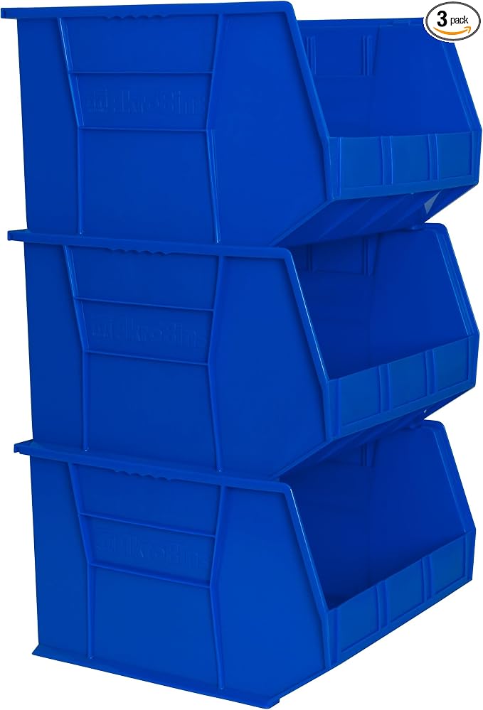 Akro-Mils 30270 AkroBins Plastic Storage Bins, Space-Saving Stackable Bins by Akro-Mils