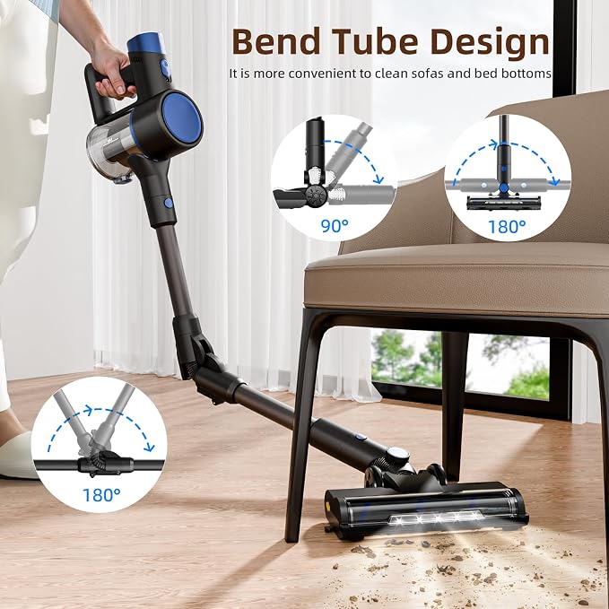 COWSAR Cordless Stick Vacuum Cleaner, Bagless Lightweight Stick Vacuum - Image 5