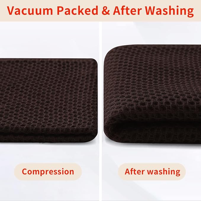 Homaxy 100% Cotton Kitchen Towels and Dishcloths Set, 12 x 12 Inches and 13 x - Image 8