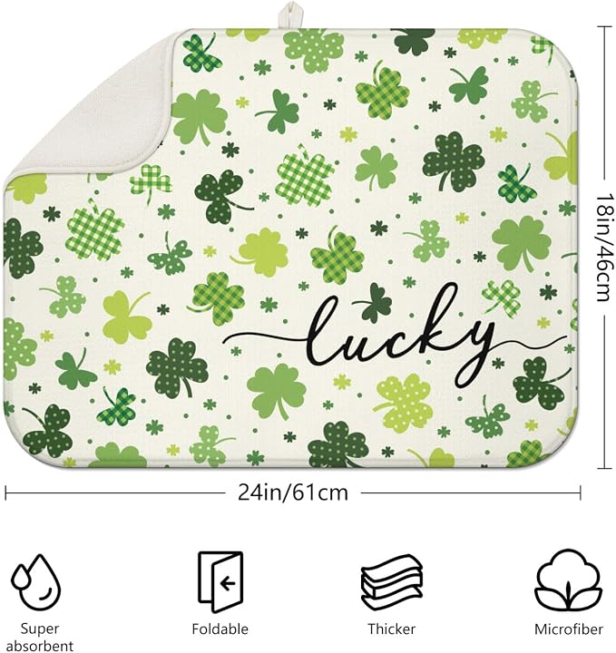 St. Patrick's Day Dish Drying Mat - Image 2