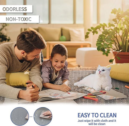 Amyracel Chair Mat for Carpet, 48" x 30" Clear Computer Desk Chair Mat for Low Pile Carpeted Floors, Easy Glide Plastic Floor Mat for Office Chair on Carpet Protection