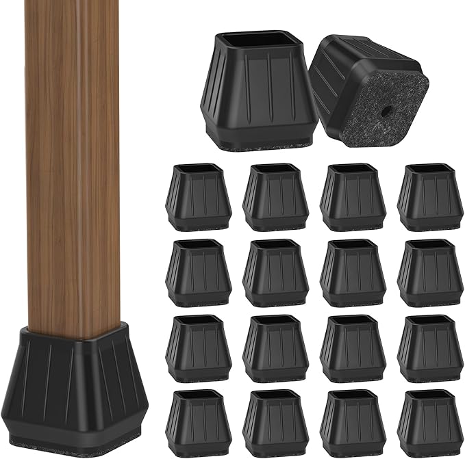 24PCS Square Chair Leg Floor Protectors by Violibar
