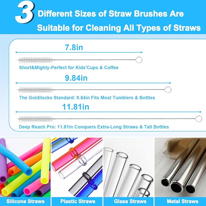 XANGNIER 5 in 1 Bottle Cleaning Brush Set, Cleaning Tool Kit - Image 5