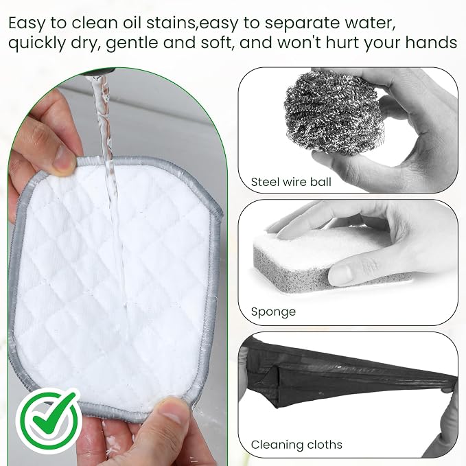 TIESOME 6Pcs Newly Upgraded Double Side Non Scratch Wire Dishcloths, Reusable - Image 5
