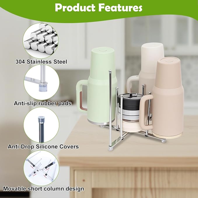 Plastic Bag Drying Holder, Bottle Drying Rack, Collapsible Cup Draining Rack - Image 4