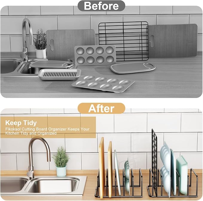 Cutting Board Organizer, Cutting Board Holder Rack Baking Cookie Pan Sheets - Image 4