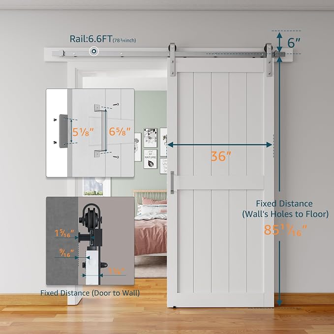 36''x84'' Sliding Barn Door - Image 2
