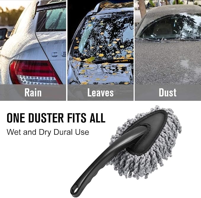 Multi-Functional Car Duster Cleaning Dirt Dust Clean Brush Dusting Tool Mop - Image 5