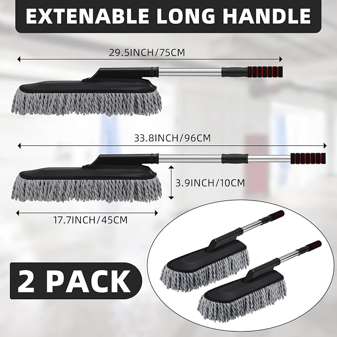 Tanlade 2 Pack Microfiber Car Duster Exterior Scratch Free - Image 2