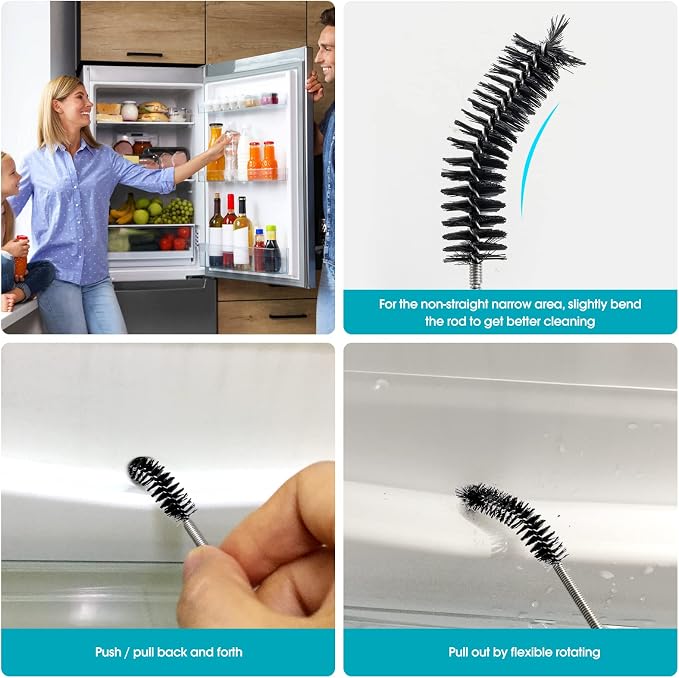 Drain Brush Pipe Cleaning Brush Slim Drain Hole Cleaning Tool Hose Flexible - Image 3