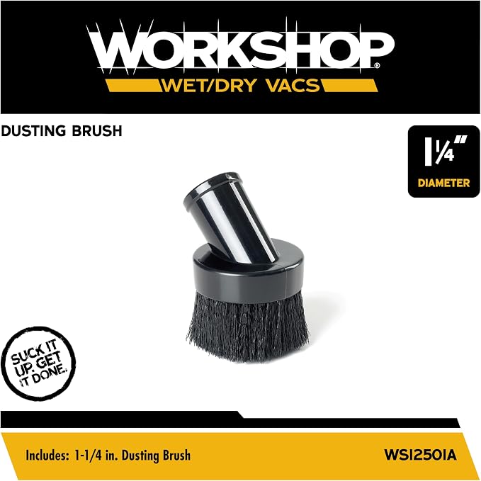 WORKSHOP Wet/Dry Vacs Shop Vacuum Accessories WS12501A Dusting Brush Attachment - Image 2