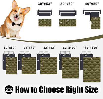 Smiry Waterproof Dog Bed Cover Blanket, Soft Reversible Pet Blanket, Washable Leakproof Cats Dogs Couch Cover for Sofa, Couch, Furniture, Plaid (30x70 Inch, Green/Navy)