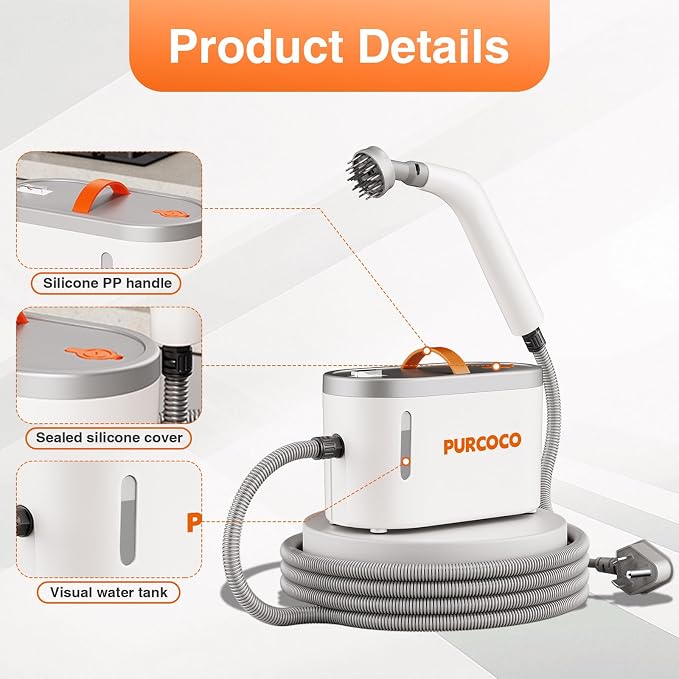 Pressurized Steam Cleaner Handheld 6 Multi-Surface Attachments small Mini Steam - Image 5