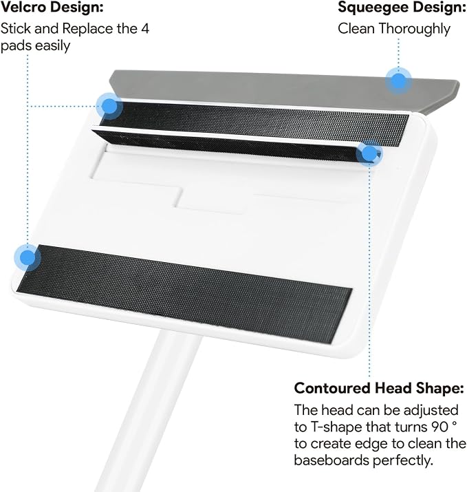 Baseboard Cleaner Tool with Handle, DELUX Baseboard Cleaner with Extendable - Image 2