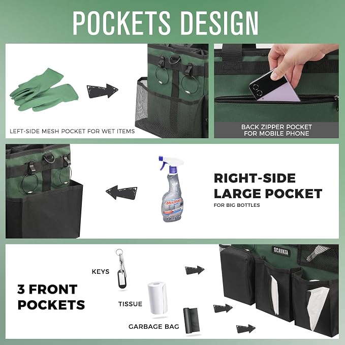Wearable Cleaning Caddy Bag, Cleaning Caddy Supplies Organizer - Image 2