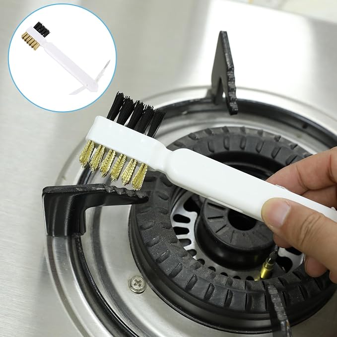 Kitchen Cleaning Scrub Brush Deep Gas Stove Brass Wire Brush - Image 6
