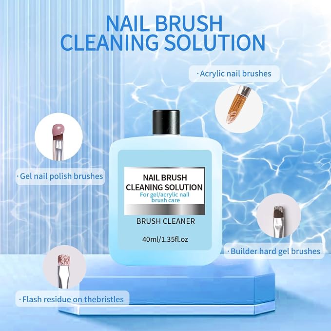 Nail Brush Cleaner 40ml Cleaner Efficient Nail Cleaner - Image 2