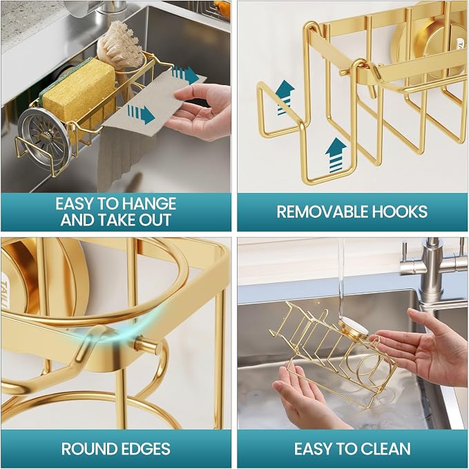 TAILI 4-in-1 Sponge Holder for Kitchen Sink - Image 5