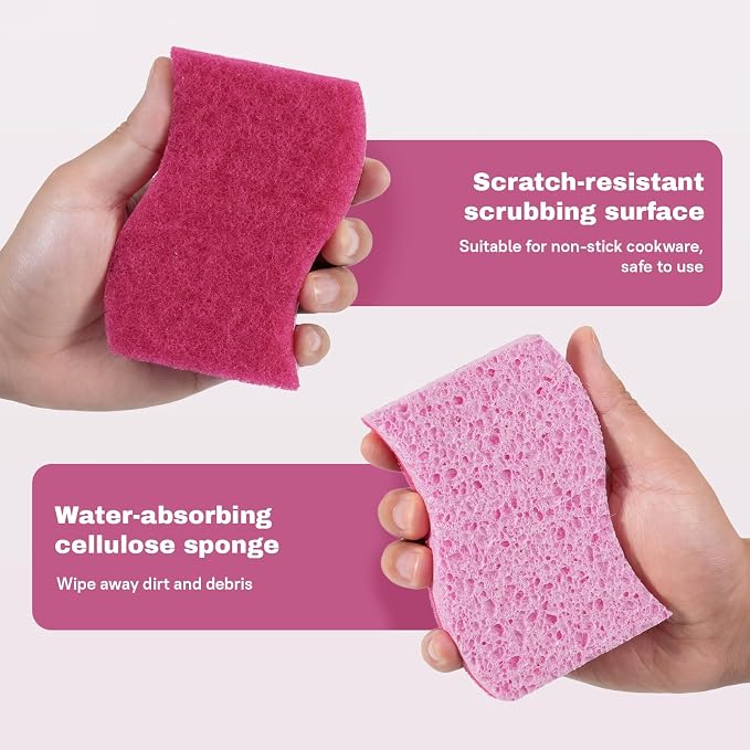 9 Pack Gentle Clean Delicate Scrub Sponges, Safe - Image 2