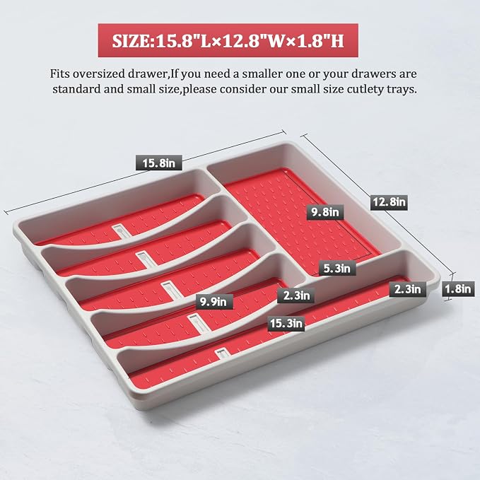 Silverware Organizer with Cutlery Icons，Silverware Tray - Image 3