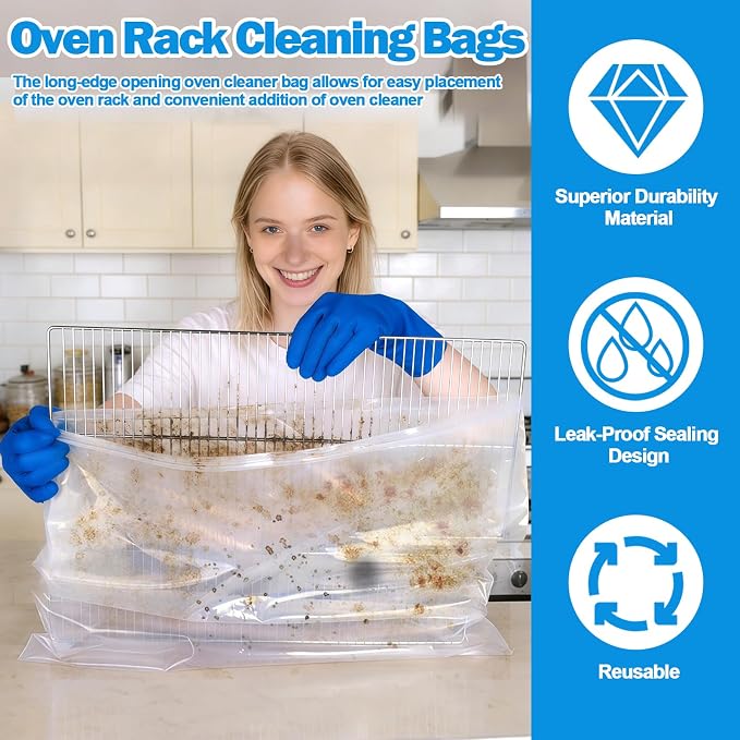 XANGNIER 3 Pack No Scrub Oven Rack Cleaning Bags - Image 5