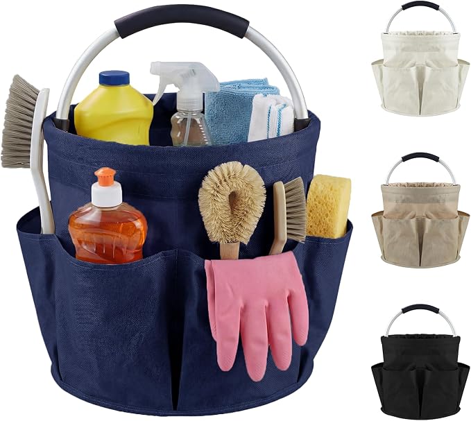 Cleaning Caddy with Handle and 6 Pockets, 17L Cleaning Supplies Organizer by Unknown