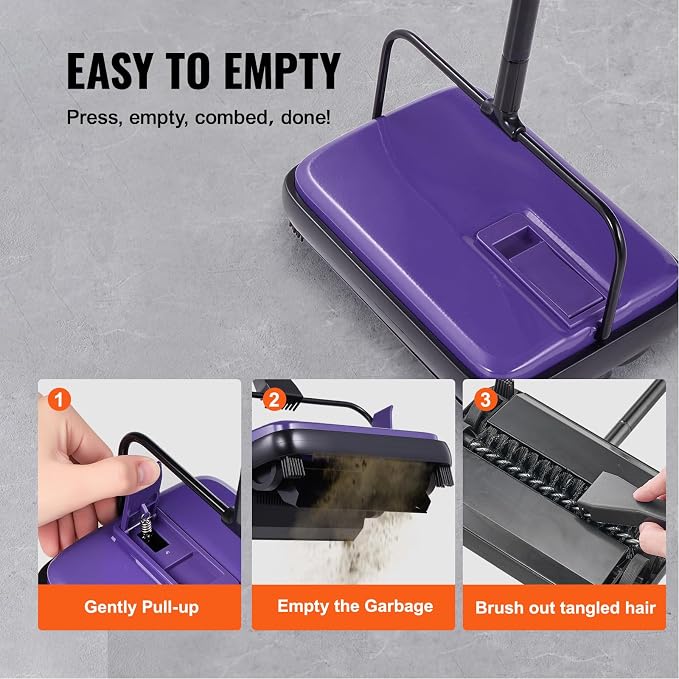 Happybuy Manual Carpet Sweeper - Image 4