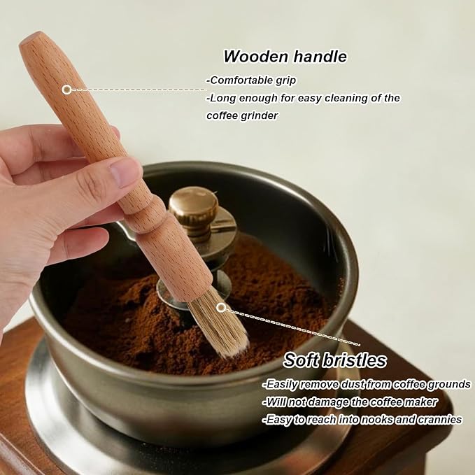 4pcs Coffee Machine Cleaning Brush Set, Professional Espresso Brush Grinder Tool - Image 5