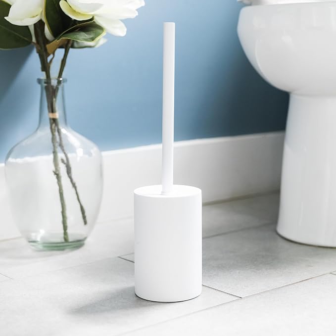 Matte White Toilet Bowl Brush for Bathroom - Image 6