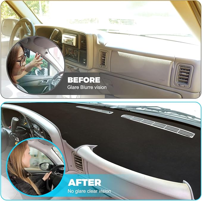 GZSH Dash Cover Mat fit for Chevy Silverado/GMC Sierra 1500 2500 3500 HD - Image 6