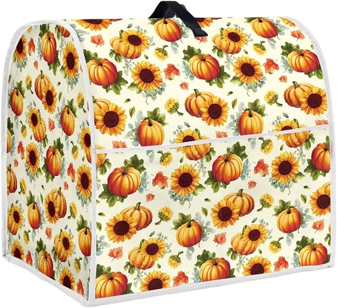 Sunflower Mixer Cover for Kitchen Aid 6-8 Qt Mixer Small Appliance Dust Covers Universal for Air Fryers, Coffee Makers, Fall Decoration for Home Gift for Friends
